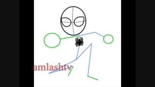 نقاشی ساده مرد عنکبوتی