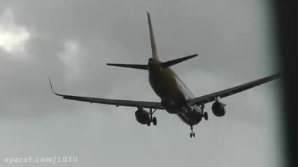 هواپیمایی به دلیل طوفان نتوانست بر زمین بنشیند
