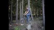 استفاده از دوچرخه به عنوان بالابر یک خانه درختی