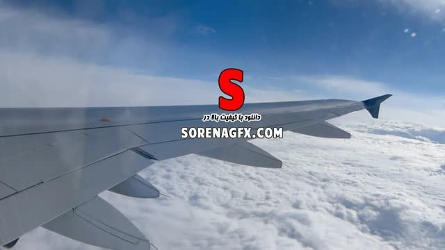 دانلود فوتیج نمای بالای ابرها از داخل هواپیما