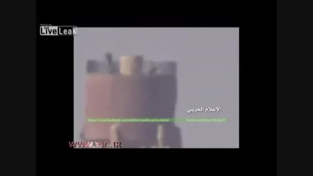 لحظه نابودی 3 تروریست توسط ارتش سوریه