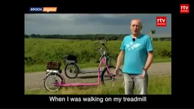 با این دوچرخه عجیب، پیاده روی کنید!