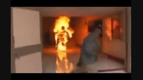 سوختن یک مرد در آتش !