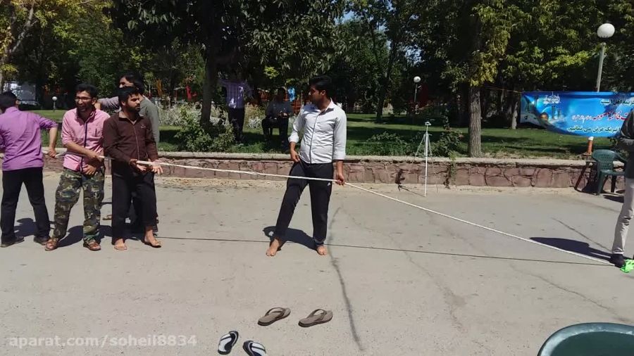 مسابقه طناب کشی تابستان 94 دشت بهشت مشهد بچه های استان