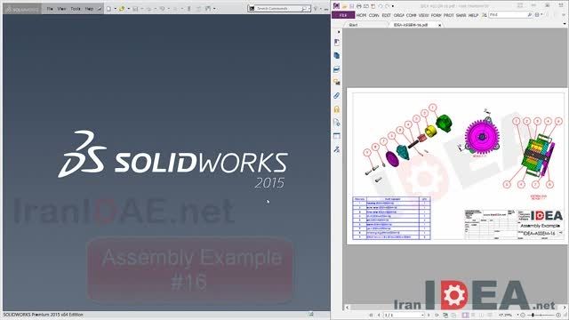 آموزش SolidWorks- محیط Assembly- تمرین Assem 16- قسمت 1