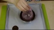 طرز درست کردن ظرف شکلاتی با بادکنک