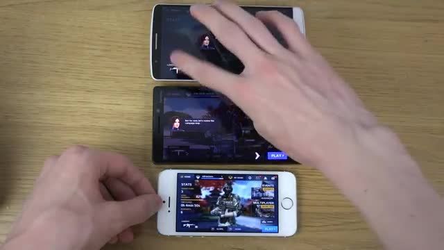 بازی مدرن کامبت در سه گوشی الجی جی 3  آیفون5 اس و لومیا