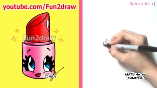 How to draw cute lipstick?fun2draw