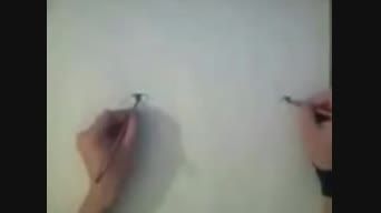 نقاشی همزمان با دو دست