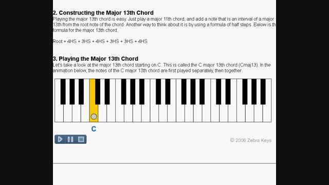 آکورد شناسی - chord major 13