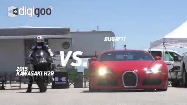 kawasaki H2R vs Bugatti veyron