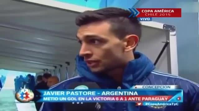 مصاحبه پاستوره پس از بازی مقابل پاراگوئه(کوپا آمریکا)