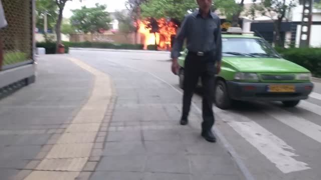 آتش سوزی و انفجار مهیب در خیابان نادر بجنورد
