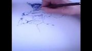 نقاشی دیویل جین با خودکار