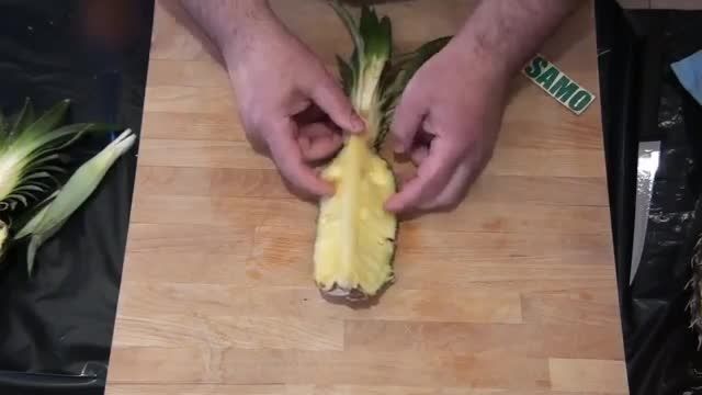 آموزش بریدن و سرو آناناس