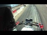 Yamaha XJR 1300 Turbo ON BOARD 1st ever dragster 1/4 mile free run 10.527sec / 230 kph