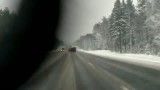 تصادف وحشتناک در جاده برفی