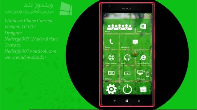 کانسپت ویندوزفون نسخه10.007 (Windows Phone Concept)