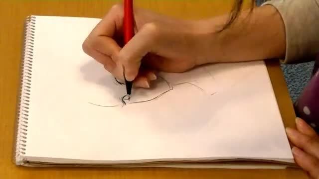 DRAWING girl&#039;s face by pencil 3 نقاشی مانگا