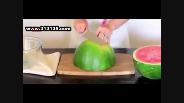 خلاقیت در تکه کردن هندوانه