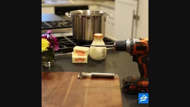 Peel your potatoes with a drill!