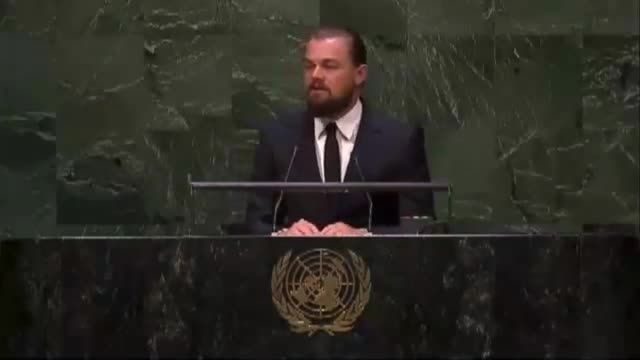 سخنرانی لئوناردو دی کاپریو در سازمان ملل