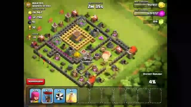 clash of clans attack for balloon