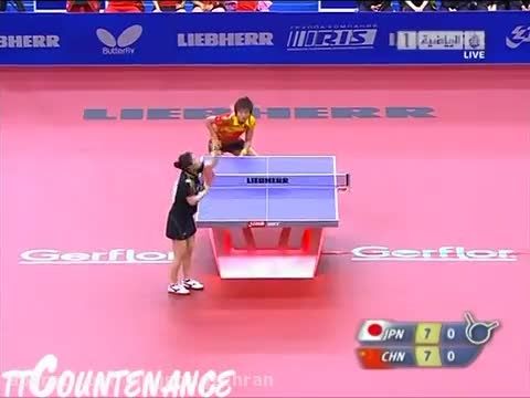 مسابقه زن شماره 1 و 2 پینگ پنگ جهان