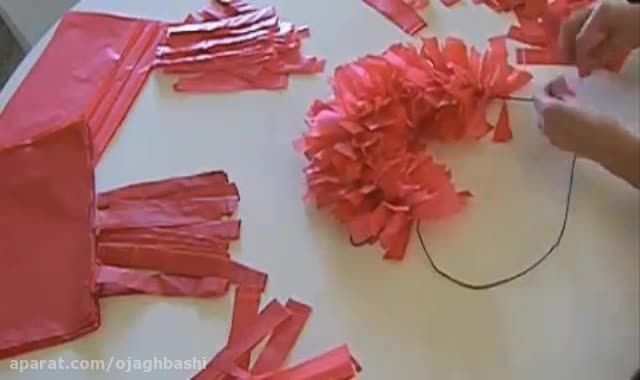 ساخت تزیینی قلب با رومیزی پلاستیکی