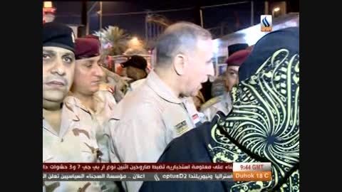 زیارت و بازدید از نقاط آزاد شده توسط وزیر دفاع عراق
