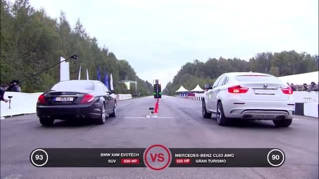 BMW X6M Evotech Stage 2 vs Mercedes-Benz CL63 AMG