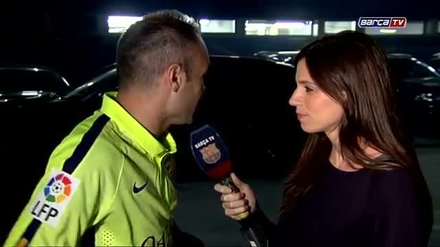 مصاحبه آندرس اینیستا پس از قهرمانی بارسلونا در لالیگا