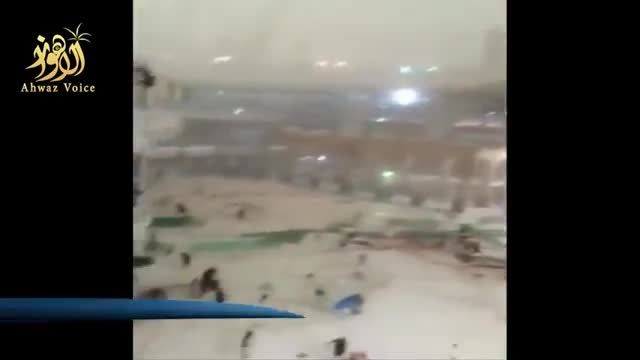 فیلم کامل از لحظه سقوط جرثقیل در مسجد الحرم