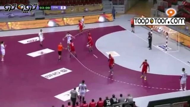 مسابقات هندبال انتخابی المپیک برد ایران برابر عمان