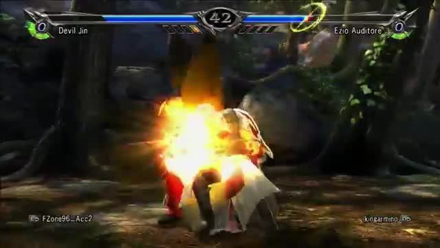Soul Calibur Devil Jin vs Ezio and Dante vs Nasty