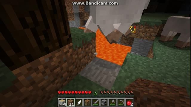 کشتن گوسفند ها در مواد مذاب (minecraft)