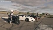 race between 1200 HP Bugatti Veyron Vitesse vs Lamborgh