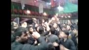 دم دادن دسته عزاداری محله خوزان خمینی شهر