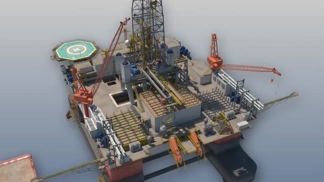 Oil and Gas - 3D Animation - Drilling Rig