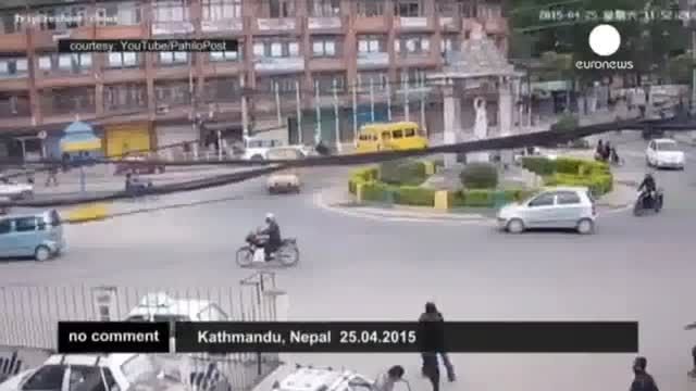 زلزله نپال از نگاه دوربین های مدار بسته
