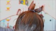 آموزش ساده ی بستن مو به شکل پاپیون