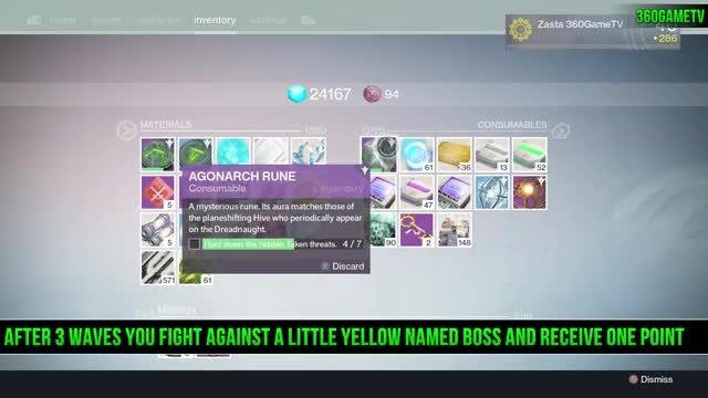 Destiny How to open the Agonarch Rune Chest