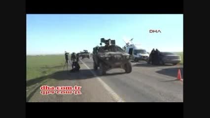 تردد خودروها و تانک های ترکیه در خاک سوریه