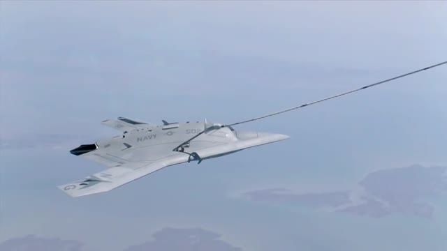 سوخت گیری هوایی پهباد X-47B