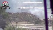 سوریه دمشق -جوبر ترکیدن سلفی باگلوله (سابوت ضدزره) تانک