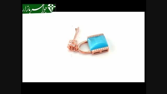 مدال چشم گربه طرح قفل و کلید زنانه - کد 7033