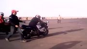 مسابقه موتورسنگین در پیست شهرستان بناب