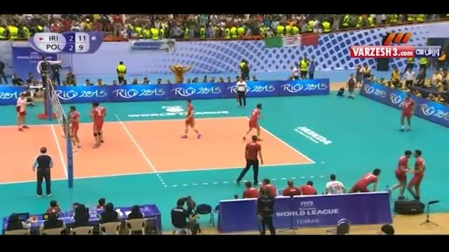 یه صحنه خععععععلی باااااحال از والیبال ایران و لهستان..