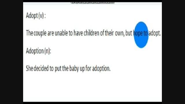 توضیحاتی در مورد فعل Adopt و ساختار گرامری در انگلیسی