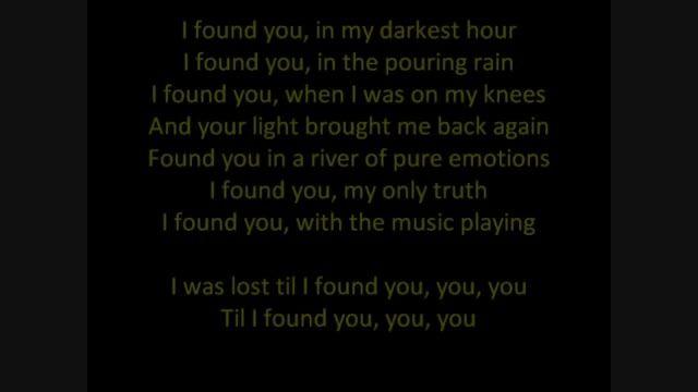 the wanted- i found you lyric